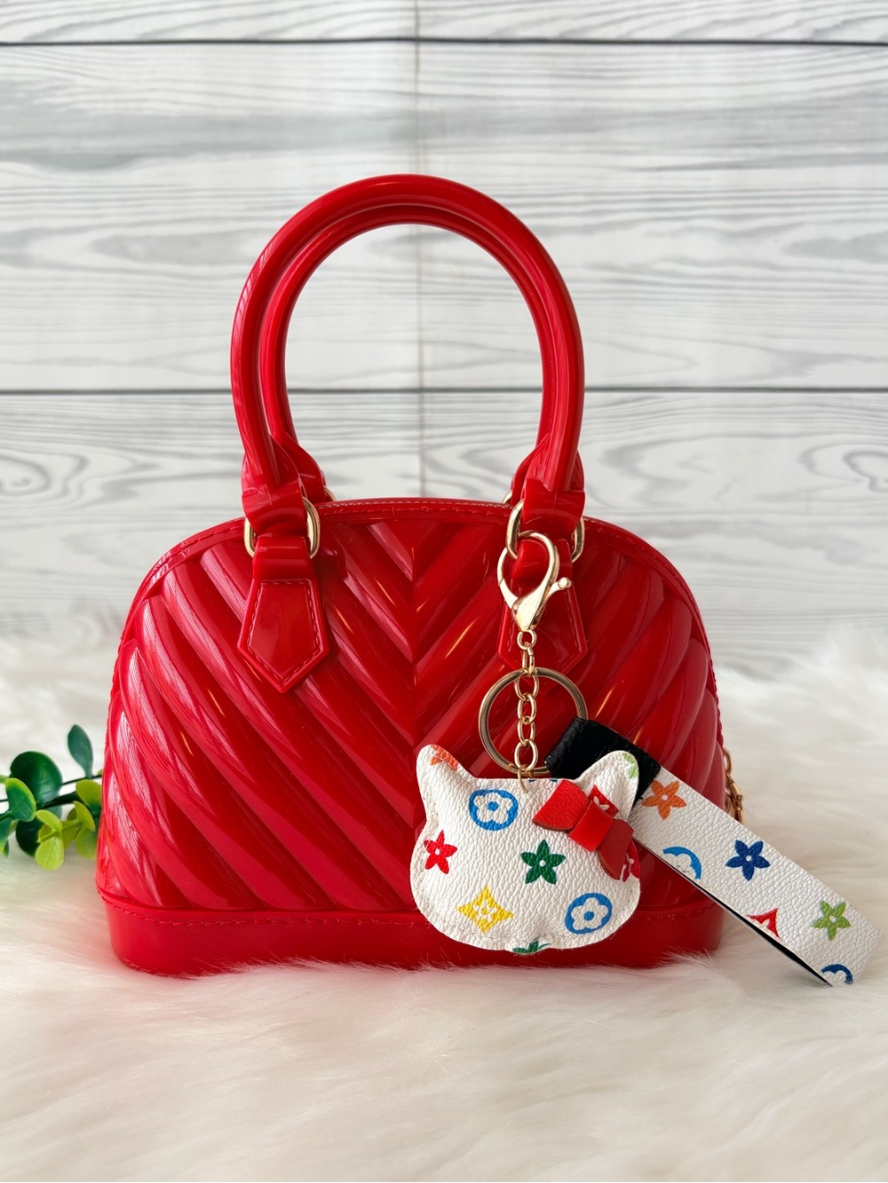 Multicolor‎ Fashion Hello Kitty Keychain/ Bag Charm - White